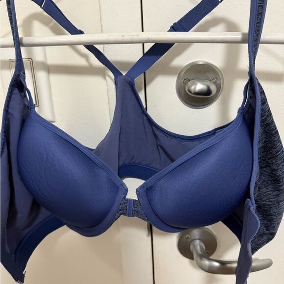 Victoria’s Secret X Knockout Sports Bra Purple/Black Zip Front. Size 34DD. - Picture 3 of 6